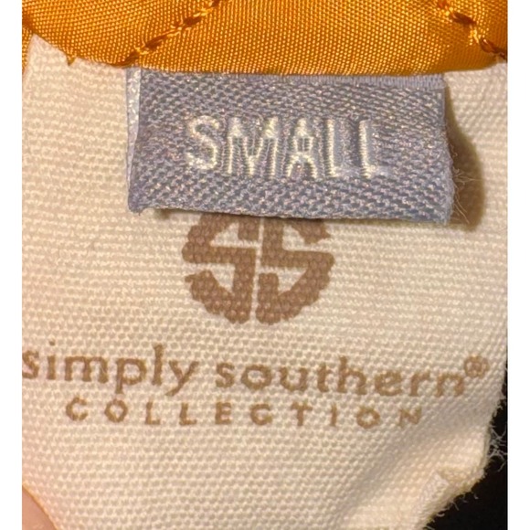 Simply Southern Quilted Vest Reversible Fleece Sleeveless Gold Small - Picture 3 of 10